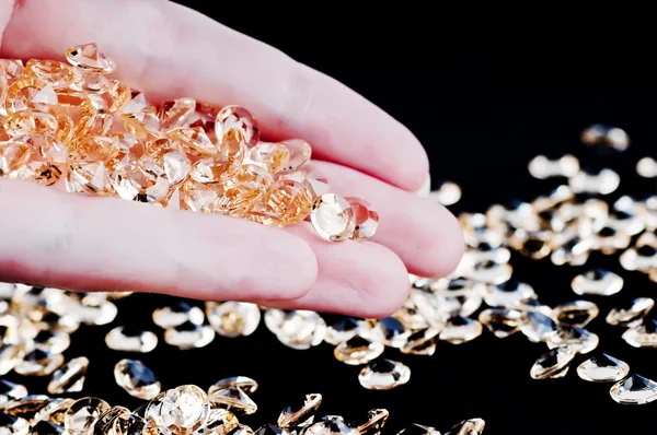 Goldkristall — Stockfoto