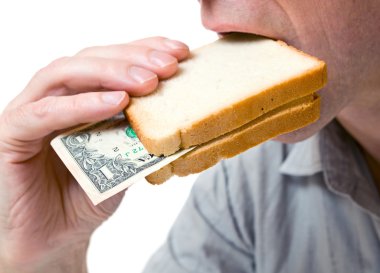 bir sandviç - paran yerleştirebilirsiniz.