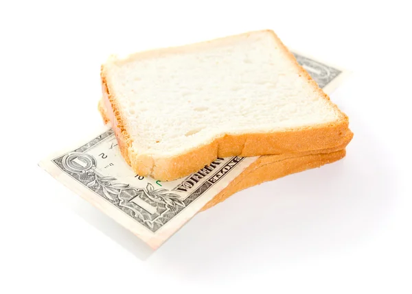 Die Sie in ein Sandwich legen können - Ihr Geld. — Stockfoto