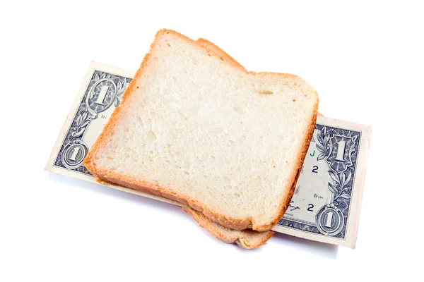 Що ви можете помістити в бутерброд ваші гроші . — стокове фото