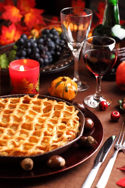 Tarte aux pommes pour Thanksgiving — Photo