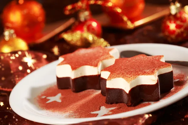 Dessert zu Weihnachten — Stockfoto