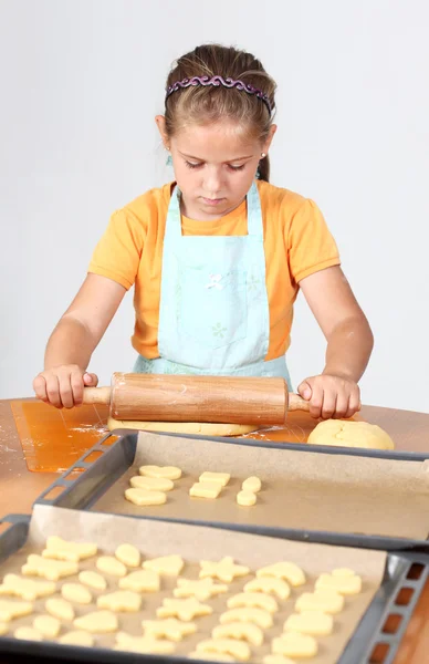 Child baking cookies — Stock Photo, Image
