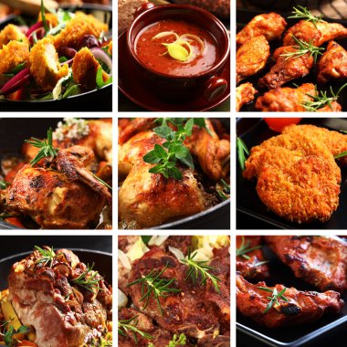 Meat dishes clipart