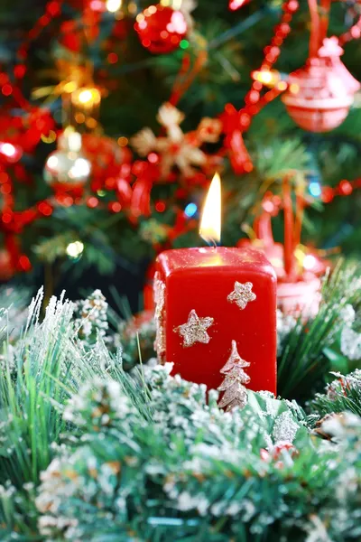 Karácsonyi gyertya — Stock Fotó