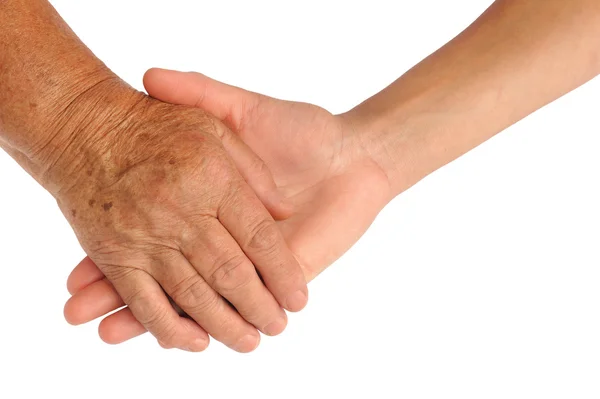 Ręce młodych i starszych kobiet — Zdjęcie stockowe