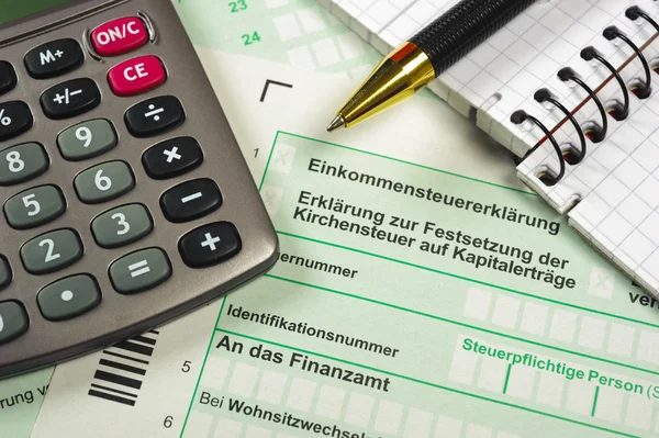 แบบฟอร์มภาษีเยอรมัน — ภาพถ่ายสต็อก