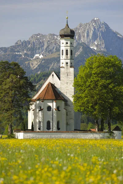 Igreja St. Coloman na Baviera superior, Alemanha — Fotografia de Stock