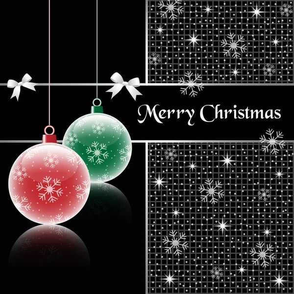 Bolas de Navidad en negro — Archivo Imágenes Vectoriales
