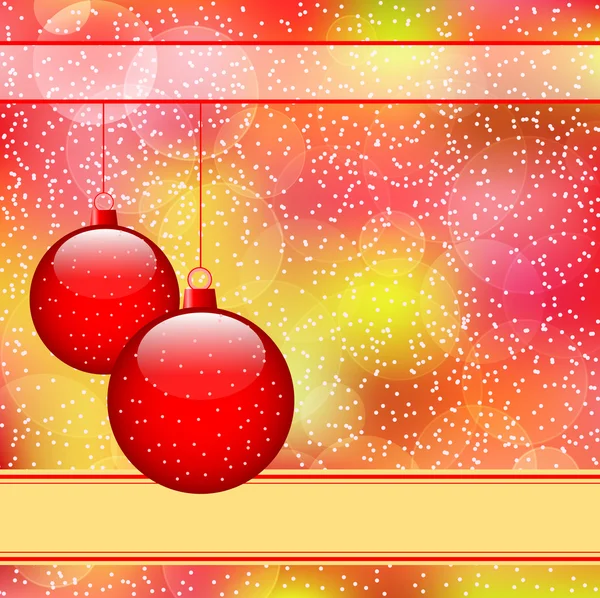 Bolas rojas de Navidad — Vector de stock