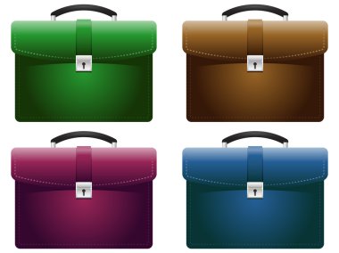 Briefcase set clipart