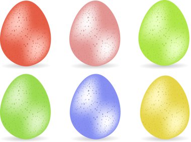 Speckled easter egg set clipart