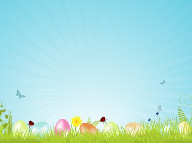 Tranquil easter background clipart