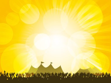 Festival and crowd clipart