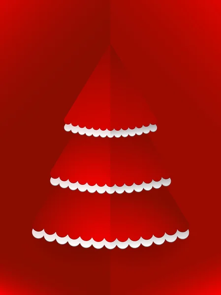 Pop up Christmas tree red — Stock Vector