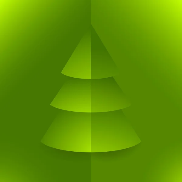 緑のクリスマス ツリーをポップアップします。 — ストックベクタ