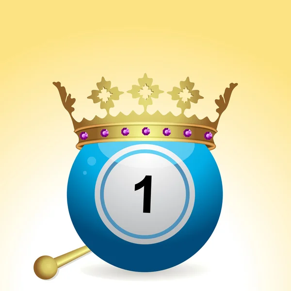 Boule de bingo et couronne et sceptre — Image vectorielle