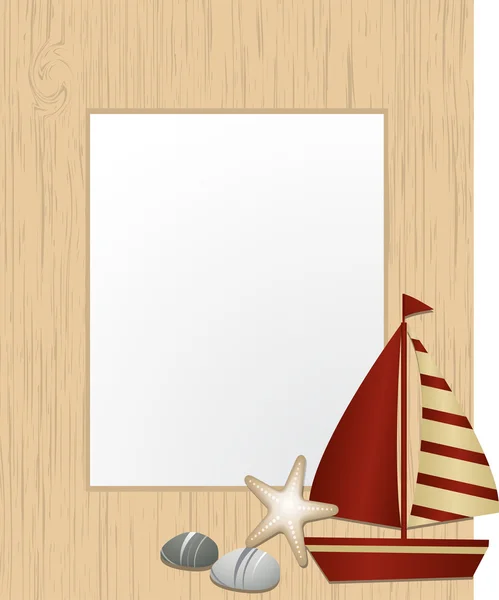 Nautical picture frame — Stock Vector