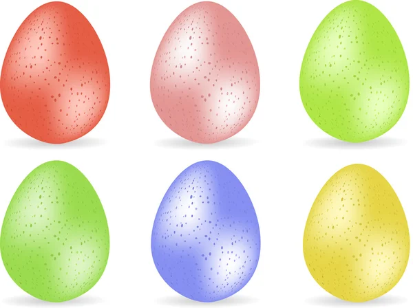 Set di uova di Pasqua maculato — Vettoriale Stock