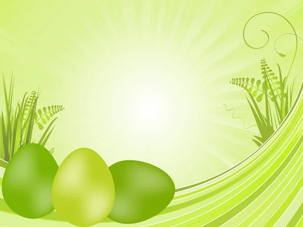 Green easter background — Stock Vector