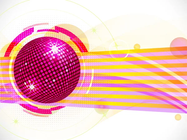 Abstrait rose fond de balle disco — Image vectorielle