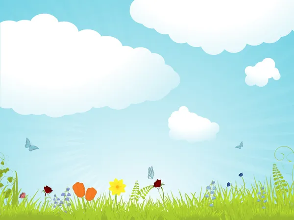 Tranquil spring background — Stock Vector