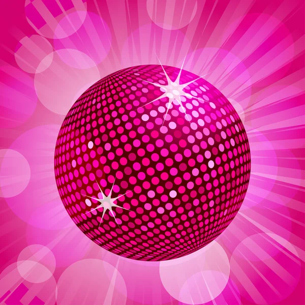 Абстрактный розовый диско-мяч фон — стоковый вектор