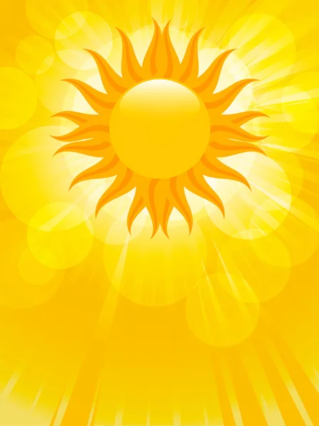 Yaz güneşi ve mercek parlaması — Stok Vektör