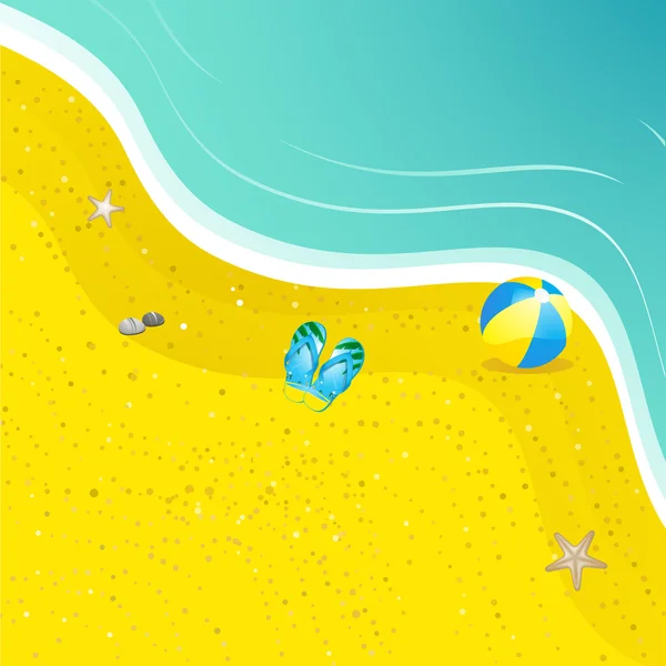Flipflops op het zand — Stockvector