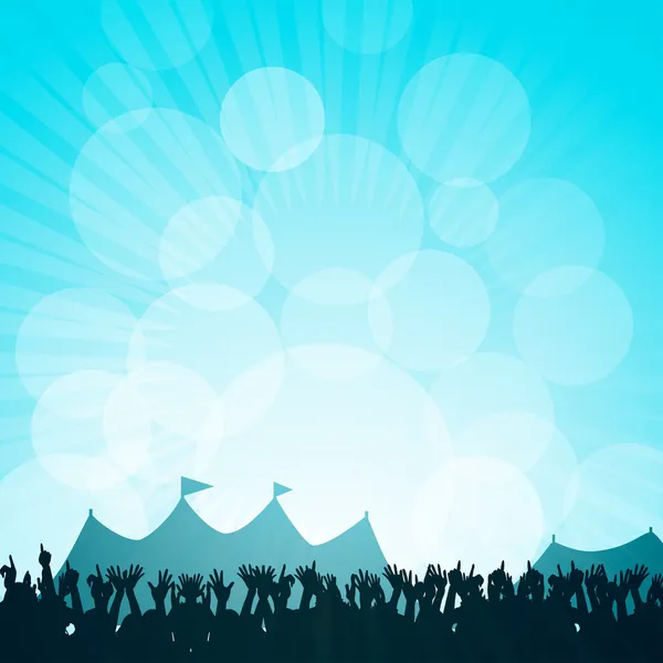 Festival et foule — Image vectorielle