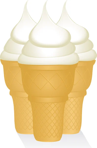 Ванильное мороженое — стоковый вектор