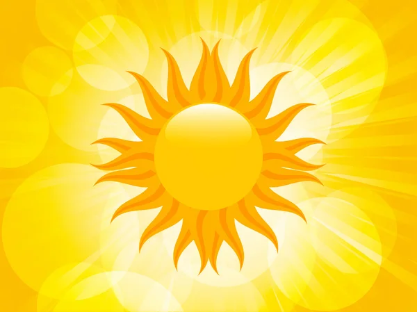 夏季日落太阳 — 图库矢量图片