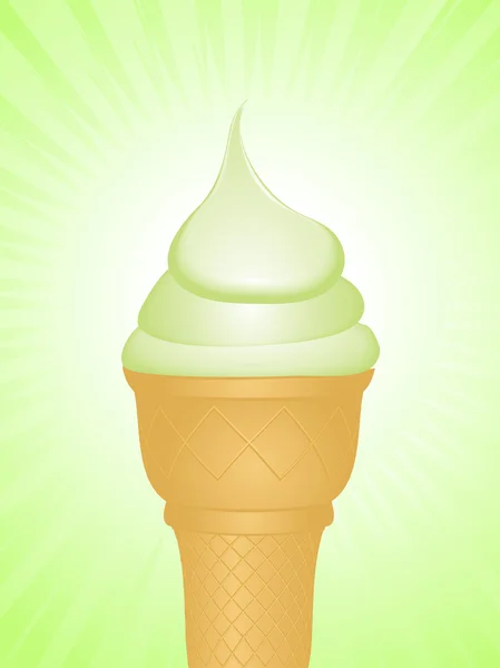 Mint ice cream — Stockvector