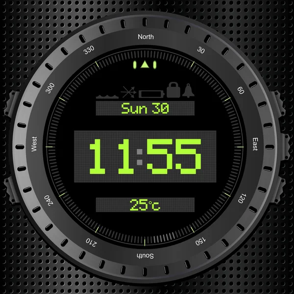 Reloj digital — Vector de stock