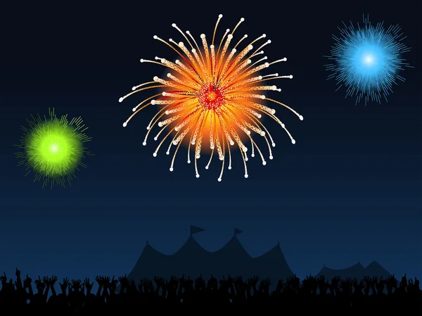Festival fireworks — Stock Vector