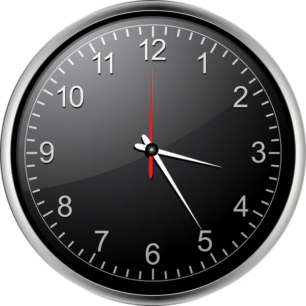 Svart klocka — Stock vektor