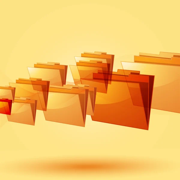 Dossiers volants orange — Image vectorielle
