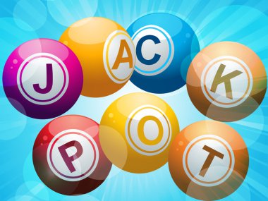 Jackpot lottery bingo balls clipart