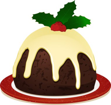 Christmas pudding clipart