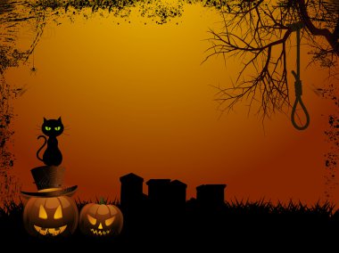 Halloween background and hangmans nooseai clipart
