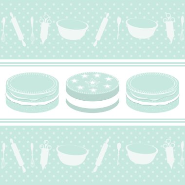 Baking background clipart