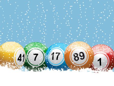 Christmas lottery bingo background clipart