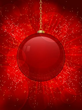 Glass christmas bauble background clipart