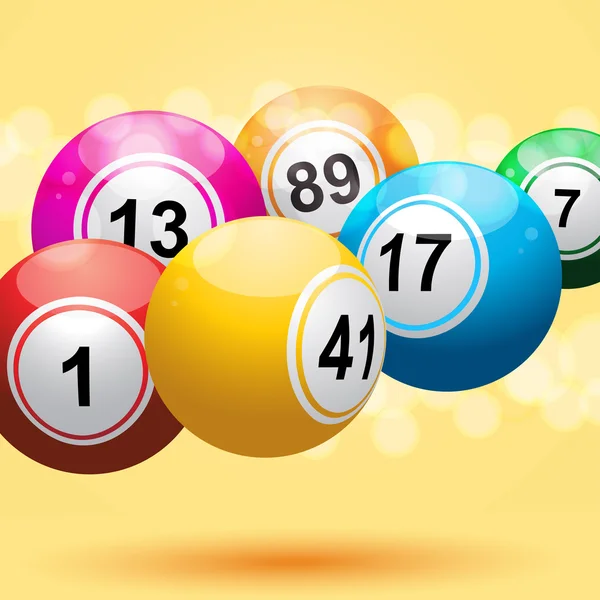 3d bingo ball background — Stock Vector