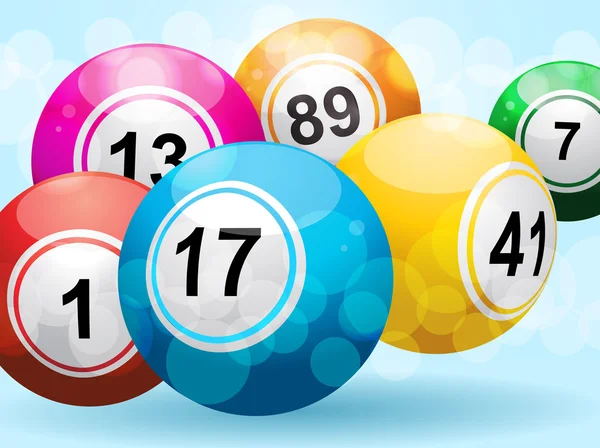 3d bingo o lotteria palla sfondo — Vettoriale Stock