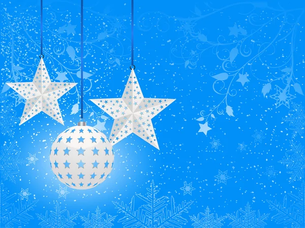 White christmas bauble background — Stock Vector
