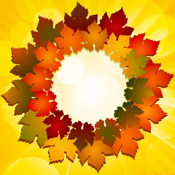 Frontière des feuilles d'automne — Image vectorielle