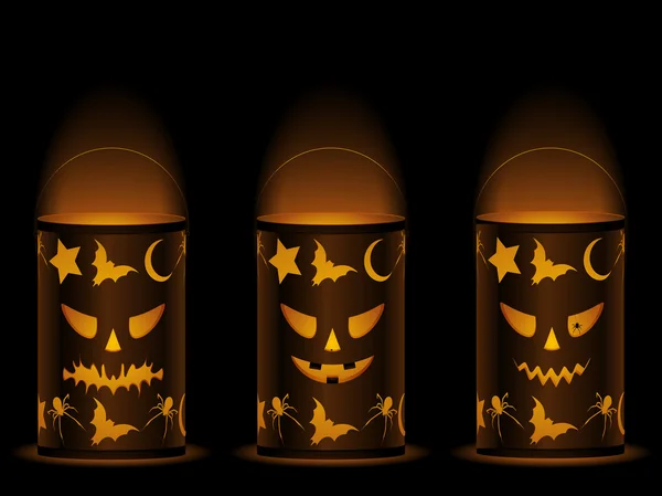 Lanternas de Halloween —  Vetores de Stock