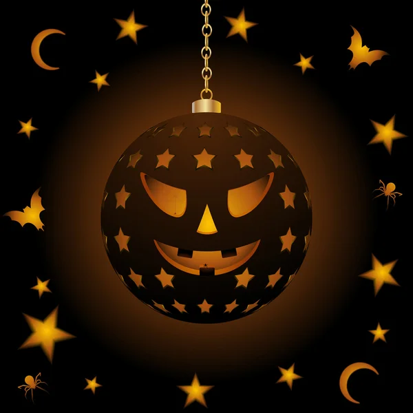 Halloween hängande lykta — Stock vektor