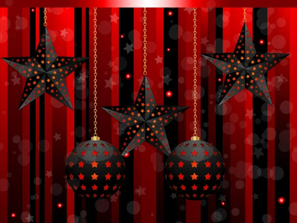 Christmas lantern baubles — Stock Vector